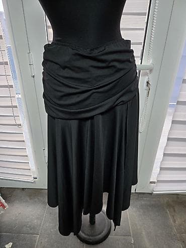 Crna suknja za ples/latino – ženska - Model: asimetrična, sa naborima na lalafo.rs Crna suknja za ples/latino – ženska - Model: asimetrična, sa naborima