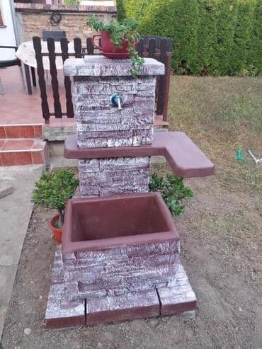 🚰 Dekorativna česma – Široki kamen braon-bela / Široka štanglica na lalafo.rs 🚰 Dekorativna česma – Široki kamen braon-bela / Široka štanglica