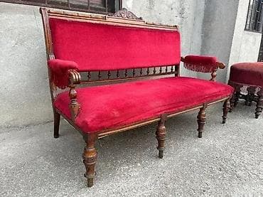 Stilske sofe: Stari stilski ALT DEUTSCH dvosed / kanabe - MOGUĆ PREVOZ Antikvarni na lalafo.rs — 4 Stilske sofe: Stari stilski ALT DEUTSCH dvosed / kanabe - MOGUĆ PREVOZ Antikvarni — 4