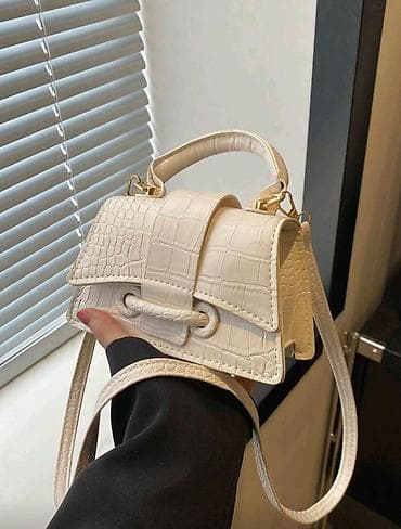 Mini ženska torba – kroko tekstura, boja: krem/bela. - Struktura at lalafo.rs — 2 Mini ženska torba – kroko tekstura, boja: krem/bela. - Struktura — 2