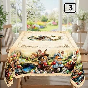 Uskršnji stolnjak sa zeka motivima – model 3 i model 4 - Dekorativni na lalafo.rs Uskršnji stolnjak sa zeka motivima – model 3 i model 4 - Dekorativni