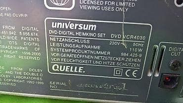 Universum heimkino DVD VCR 4030 kucni bio ID Oglasa: #114605626 na lalafo.rs — 6 Universum heimkino DVD VCR 4030 kucni bio ID Oglasa: #114605626 — 6