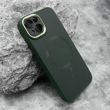 Futrola CARBON MagSafe za iPhone 13 (6.1) zelena (small camera). Uz na lalafo.rs Futrola CARBON MagSafe za iPhone 13 (6.1) zelena (small camera). Uz