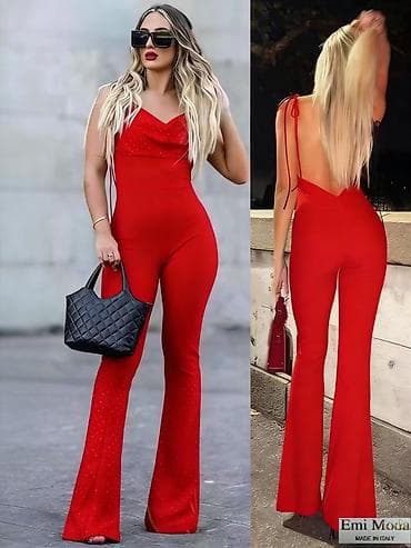 💫Ženski elegantni kombinezon - Model: uski kroj sa zvonastim na lalafo.rs — 1 💫Ženski elegantni kombinezon - Model: uski kroj sa zvonastim — 1