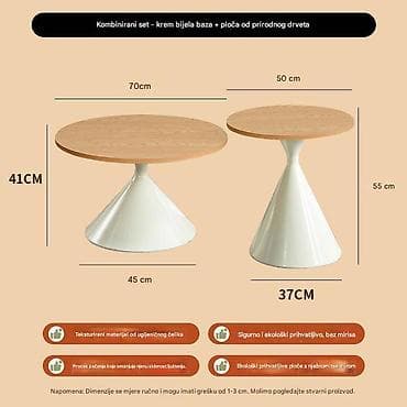 Stilski klub stolovi: Set stočića – moderni konusni dizajn Opis: - Dva komada: niži širi na lalafo.rs — 2 Stilski klub stolovi: Set stočića – moderni konusni dizajn Opis: - Dva komada: niži širi — 2