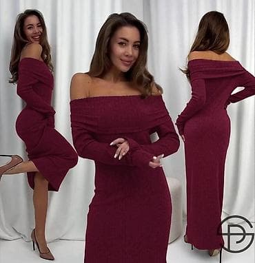 Od S do 3XL Rebrasta pletena haljina sa otvorenim ramenima - Model na lalafo.rs — 5 Od S do 3XL Rebrasta pletena haljina sa otvorenim ramenima - Model — 5