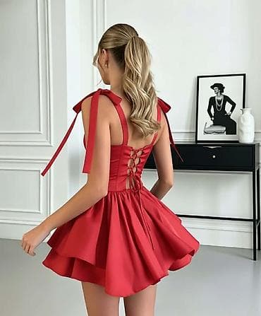 Dresses: Mini haljina sa korset krojem - Model: kratka A-linija sa punim at lalafo.rs — 2 Dresses: Mini haljina sa korset krojem - Model: kratka A-linija sa punim — 2