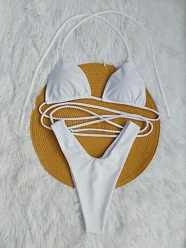 Beli bikini set – trokutasti gornji deo i visokokrojen donji deo - na lalafo.rs — 4 Beli bikini set – trokutasti gornji deo i visokokrojen donji deo - — 4