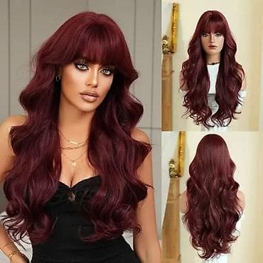 Perike od sintetičkih vlakana – crna boja - Stilovi: duga ravna sa na lalafo.rs — 6 Perike od sintetičkih vlakana – crna boja - Stilovi: duga ravna sa — 6