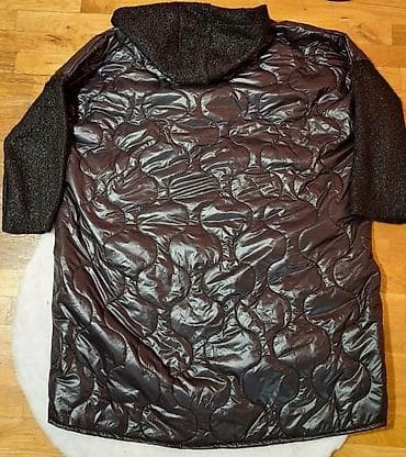 kozna jakna sa: Duga crna ženska jakna/kaput sa kapuljačom, kombinacija prošivenog na lalafo.rs — 2 kozna jakna sa: Duga crna ženska jakna/kaput sa kapuljačom, kombinacija prošivenog — 2