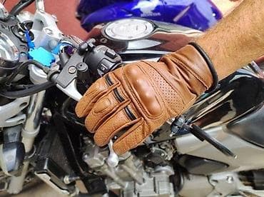 Equipment for cyclists: Kožne moto rukavice – kratki model, braon - Materijal: meka prirodna at lalafo.rs — 5 Equipment for cyclists: Kožne moto rukavice – kratki model, braon - Materijal: meka prirodna — 5