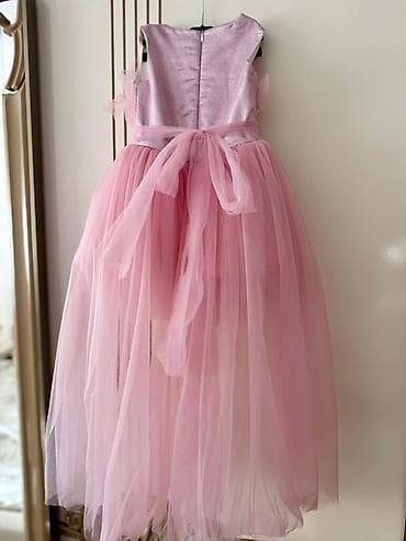 Ninia decija svecana – roze tila - Boja: puder roze - Materijal na lalafo.rs — 2 Ninia decija svecana – roze tila - Boja: puder roze - Materijal — 2