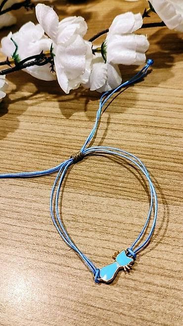 Narukvica sa podesivim koncem i privjeskom mačke - Ručno rađena at lalafo.rs — 1 Narukvica sa podesivim koncem i privjeskom mačke - Ručno rađena — 1