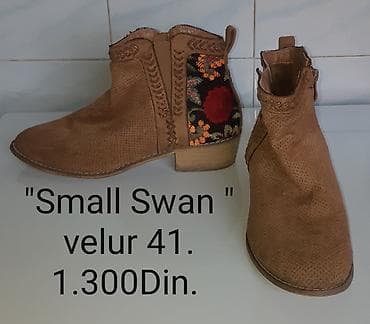 Ankle boots: Ženske gležnjače Small Swan - Materijal: veštački velur (brušena at lalafo.rs — 6 Ankle boots: Ženske gležnjače Small Swan - Materijal: veštački velur (brušena — 6