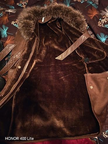 Ženska zimska jakna/kaput, tamno braon boje, sa bogatim krznom oko na lalafo.rs — 6 Ženska zimska jakna/kaput, tamno braon boje, sa bogatim krznom oko — 6