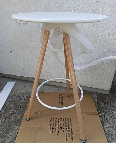 Potpuno novi barski stolovi Kvalitetna medijapan plocha, jaki drveni na lalafo.rs — 3 Potpuno novi barski stolovi Kvalitetna medijapan plocha, jaki drveni — 3