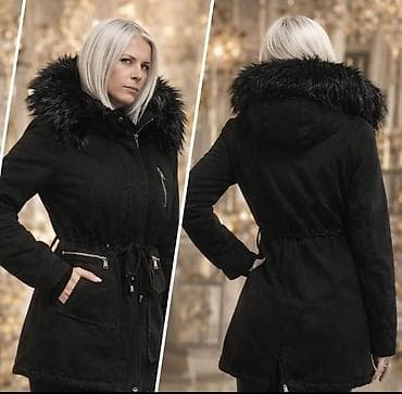 Ženska zimska parka jakna – crna. Nošena jednu sezonu - Topla na lalafo.rs Ženska zimska parka jakna – crna. Nošena jednu sezonu - Topla