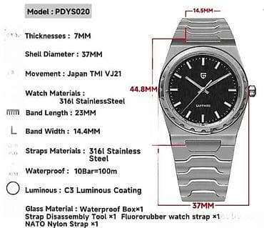 PAGANI DESIGN PD-YS020 - 37mm - Plava - Debljina : 7mm na lalafo.rs — 10 PAGANI DESIGN PD-YS020 - 37mm - Plava - Debljina : 7mm — 10