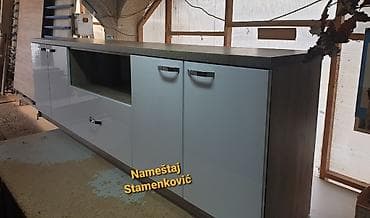 TV komoda od bele iverice 2.30m duzine. Moguca izrada i dugih na lalafo.rs — 6 TV komoda od bele iverice 2.30m duzine. Moguca izrada i dugih — 6