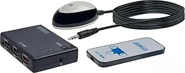Schwaiger HDMI 3×1 A preklopnik sa daljinskim i eksternim IR na lalafo.rs Schwaiger HDMI 3×1 A preklopnik sa daljinskim i eksternim IR