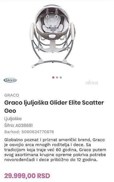 Graco ljuljaška Glider Elite Scatter Geo Tip: električna/automatska na lalafo.rs Graco ljuljaška Glider Elite Scatter Geo Tip: električna/automatska