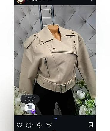 Ε½enska bajkerska jakna u beΕΎ/boji peska. - Materijal: veΕ‘taΔka koΕΎa na lalafo.rs Ε½enska bajkerska jakna u beΕΎ/boji peska. - Materijal: veΕ‘taΔka koΕΎa