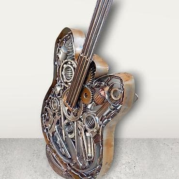 Unikatna ručno rađena gitara od metala – Dekorativna skulptura u na lalafo.rs — 4 Unikatna ručno rađena gitara od metala – Dekorativna skulptura u — 4