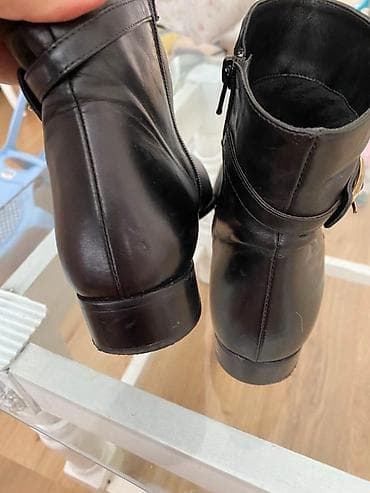 Ženske kožne gležnjače – crne - Materijal: glatka prirodna koža - na lalafo.rs — 6 Ženske kožne gležnjače – crne - Materijal: glatka prirodna koža - — 6