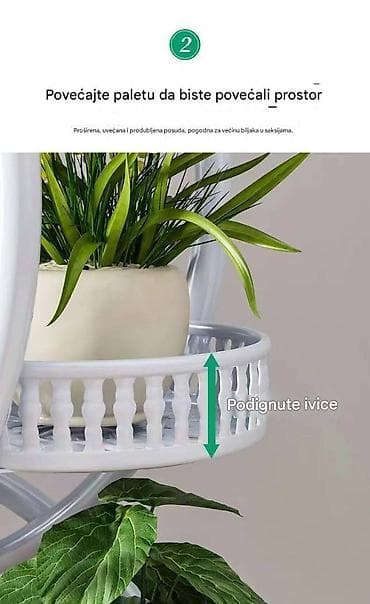 Veliki višeslojni stalak za cveće na točkićima - Elegantna kružna na lalafo.rs — 3 Veliki višeslojni stalak za cveće na točkićima - Elegantna kružna — 3