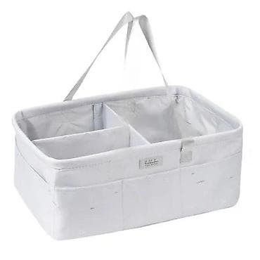 Prenosiva organizaciona korpa za bebe – bela - Višenamenska na lalafo.rs Prenosiva organizaciona korpa za bebe – bela - Višenamenska