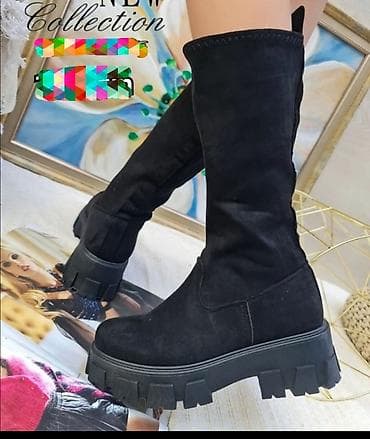 High boots, 38, color - Black at lalafo.rs — 4 High boots, 38, color - Black — 4