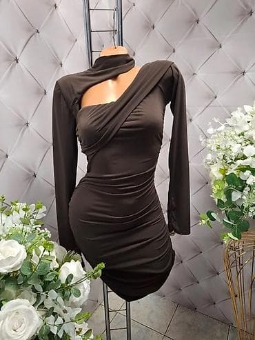 divide haljina tunika: Elegantna ženska mini haljina s efektom nabora i asimetričnim at lalafo.rs — 2 divide haljina tunika: Elegantna ženska mini haljina s efektom nabora i asimetričnim — 2