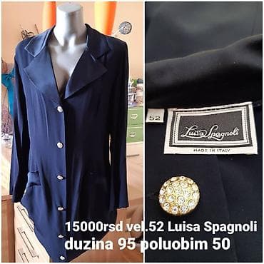 zenske broj: Luisa Spagnoli ženska dugačka jakna/sako, made in Italy. Tamnoplava at lalafo.rs — 1 zenske broj: Luisa Spagnoli ženska dugačka jakna/sako, made in Italy. Tamnoplava — 1