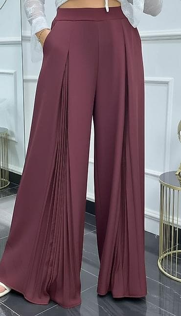 pantalone butiku ali: 🔥Top zenske široke pantalone sa plisiranim panelima ✅Cena 2500 din na lalafo.rs — 2 pantalone butiku ali: 🔥Top zenske široke pantalone sa plisiranim panelima ✅Cena 2500 din — 2