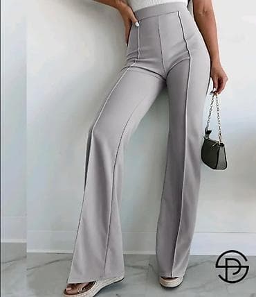 Pantalone na ivicu sire sa elastinom,visok pojas.Svetlo na lalafo.rs Pantalone na ivicu sire sa elastinom,visok pojas.Svetlo