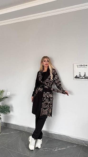 Elegantni ženski trodelni komplet – dugi sako/kimono sa pojasom majica na lalafo.rs Elegantni ženski trodelni komplet – dugi sako/kimono sa pojasom majica