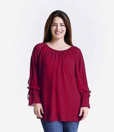 🔥Ženska bluza sa širokim okruglim izrezom i opuštenim krojem. Za na lalafo.rs — 3 🔥Ženska bluza sa širokim okruglim izrezom i opuštenim krojem. Za — 3