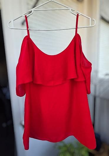 Ženska crvena bluza/top na bretele - Model: lagani letnji top sa na lalafo.rs Ženska crvena bluza/top na bretele - Model: lagani letnji top sa