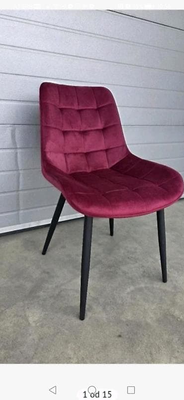 Moderna stolica sa tapaciranim sedištem i naslonom presvučenim mekim na lalafo.rs — 2 Moderna stolica sa tapaciranim sedištem i naslonom presvučenim mekim — 2