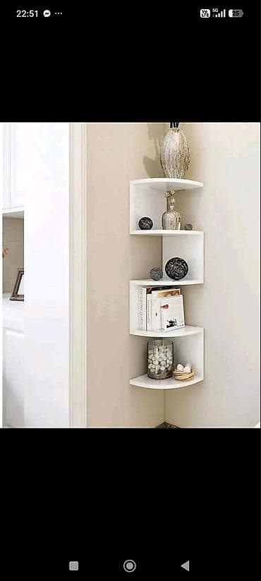 Ugaona viseća polica – 5 nivoa - Modern dizajn za postavljanje u ugao na lalafo.rs Ugaona viseća polica – 5 nivoa - Modern dizajn za postavljanje u ugao