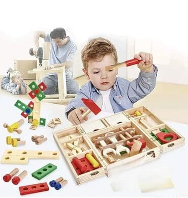 Dečije radionice i alati: Veliki drveni set alata za igru Ova drvena kutija krije sve što je na lalafo.rs — 4 Dečije radionice i alati: Veliki drveni set alata za igru Ova drvena kutija krije sve što je — 4