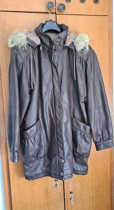 Jackets, Coats, Vests: Ženska braon kožna jakna sa kapuljačom koja se skida, postavljena at lalafo.rs — 2 Jackets, Coats, Vests: Ženska braon kožna jakna sa kapuljačom koja se skida, postavljena — 2