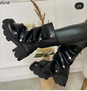 Ženske čizme sa platformom i grubim đonom - Materijal: glatka na lalafo.rs — 1 Ženske čizme sa platformom i grubim đonom - Materijal: glatka — 1