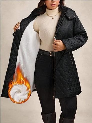 🔥Ženska prošivena zimska jakna s postavom Cena 3800 din Vel at lalafo.rs — 1 🔥Ženska prošivena zimska jakna s postavom Cena 3800 din Vel — 1