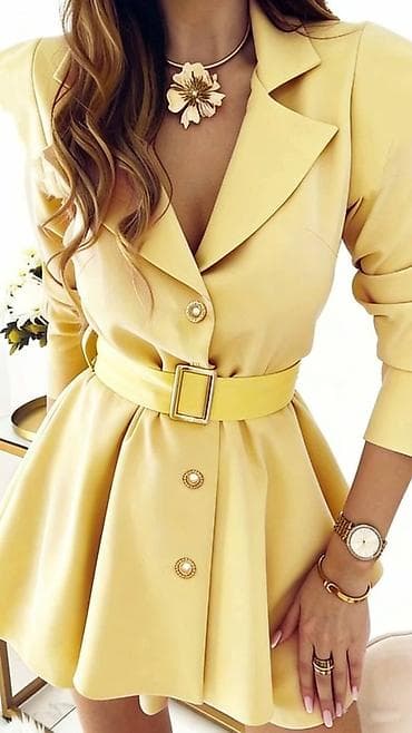 Elegantna mini haljina s krojem sakoa - Model: kratka haljina u stilu na lalafo.rs — 1 Elegantna mini haljina s krojem sakoa - Model: kratka haljina u stilu — 1