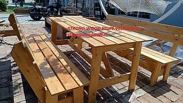 Atraktivni baštenski sto sa dve klupe kompletno izrađen od Sibirskog na lalafo.rs — 3 Atraktivni baštenski sto sa dve klupe kompletno izrađen od Sibirskog — 3