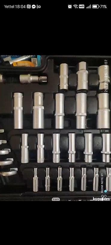 kom sa etiketom: Komplet alata u koferu – kombinovani 1/4", 3/8" i 1/2" pogon Sadržaj at lalafo.rs — 2 kom sa etiketom: Komplet alata u koferu – kombinovani 1/4", 3/8" i 1/2" pogon Sadržaj — 2