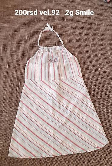 Dečija letnja haljinica Smile, veličina 92 (oko 2 godine). - Model na lalafo.rs Dečija letnja haljinica Smile, veličina 92 (oko 2 godine). - Model