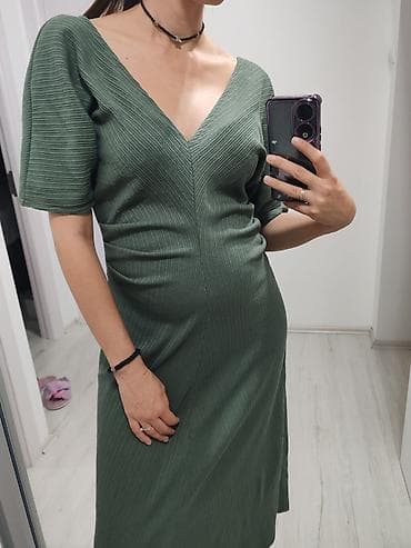 Women's Clothing: Kvalitetna maslinasta haljina midi duzine, od elastina ZARA Velicina at lalafo.rs — 3 Women's Clothing: Kvalitetna maslinasta haljina midi duzine, od elastina ZARA Velicina — 3