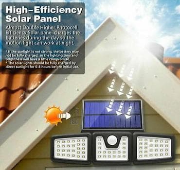 Baštenska rasveta: LED Solarni Reflektor sa 3 Podesiva Panela Solarni reflektor sa tri na lalafo.rs — 2 Baštenska rasveta: LED Solarni Reflektor sa 3 Podesiva Panela Solarni reflektor sa tri — 2